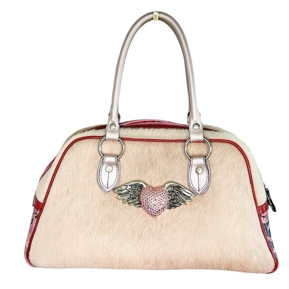 Bridget Shuster Y2k Leather Satchel Bag Rhinestone Coquette Western Retro Chic - Picture 11 of 14